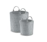 Felt polyester laundry basket Bag Base Gris 16x13 cm