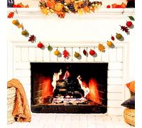 Felt Pumpkin Garland, Pumpkin Decoration, Fall Garland, Seasonal Festive Indoor Outdoor Home Decoration for Halloween Thanksgiving Day Autumnal Fall Party Supplies