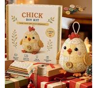 Felt Quilted Mouse DIY Sewing Kit - Complete Handcraft Set with Pattern & Guide | Cute 3D Animal Embroidery Ornament, Relaxing Present for Beginners Adults Kids
