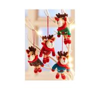 Felt Reindeer Superhero Christmas Tree Decoration, Needle Felt, Festive Season Ornament, Cute Felt Animals, Stocking Filler, Handmade And Eco Friendly