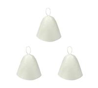 Felt Sauna Hat Sauna Hats Thicken Wool Felt Shower Cap Hair Turban Quickly Towel Drying Hat Men Dry for Man(3pcs-White)