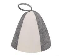 Felt Sauna Hat Sized to Fit Most Head Shapes Offers Coverage for Forehead and Sides While Remaining Lightweight and Foldable (Gray and white)
