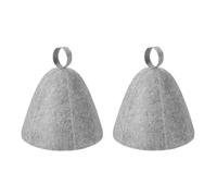 Felt Sauna Hat Thicken Wool Felt Shower Cap Hair Turban Quickly Towel Drying Hats Sauna Hat Men Dry for Man(2pcs-Grey Grey)