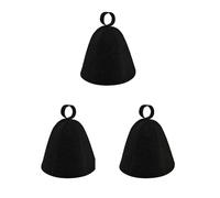 Felt Sauna Hat Thicken Wool Felt Shower Cap Hair Turban Quickly Towel Drying Hats Sauna Hat Men Dry for Man(3pcs-Black)