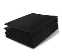 Felt Sheets Fabric, 7" x 11" Soft Felt Fabric for Crafts 10Pcs Halloween Christmas Fabrics Fall Felts for DIY and Sewing Projects (Black)
