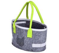 Felt Shopping Bag, Felt Bag for Women - Feel Grocery Store with Oval Case - Audio Player , Cosmetic Container, Picnic Bag, Children's Travel Toy Box with Handles for, Green, see description