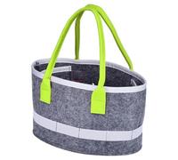Felt Shopping Bag - Felt Bag for Women | Fiscory - Food - Oval Casing, Portable Audio Player - Organiser, Foldable Kids - Travel Toy Container with Handles, Cosmetic Container for Ku, Green, Siehe