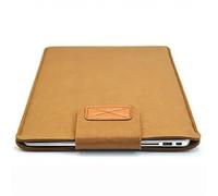 Felt Sleeve Slim Tablet Case Cover Bag 13Inch 15inch Solid Color Tablet Storage Bag(Brown,15-inch)