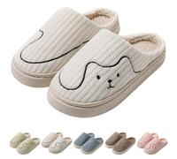 Felt Slippers Women's Closed Non-Slip Slippers Women's Winter Plush Mules Soft Lightweight Warm Slippers Fluffy Felt Slippers Flat Comfortable House Slippers Unisex House Slippers, a, 8 UK