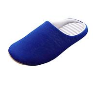 Felt Slippers Women's Slim Slippers Women's Felt Slippers Lightweight & Silent Mules Flat Slippers Comfortable Slippers Retro Household Shoes Guest Slippers Hotel Slippers Shoes, navy, 9 UK
