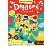 Felt Stickers Diggers Play Scene Book
