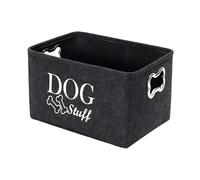 Felt Storage Basket For Dog Toys | Pet Toy Box Dog Stuff Organizer, Large Capacity Storage Basket With Metal Handle, Cat Toy Container For Storing Pet Toys And Accessories