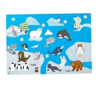 Felt Story Board Arctic-themed 41x20" Felt Board for Toddlers with Grommet Educational Imaginative Cartoon Felt Board for Home, Preschool, Toddler Activities Felt Story Board Felt Board Story Sets Fel