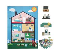 Felt Story Board - Fabric Scene Panels, Sensory Learning Playset | Early Childhood Skill Development Toy For School Preschoolers Boy Develop Skills Girl Playtime Travel Home Aged 3+