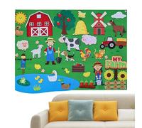 Felt Story Board | Felt Stories Flannel Story Board for Preschool,Educational Toddler Wall Activity, Domestic Animals Storytelling Flannel Board for Kids, Children, Boys, Girls