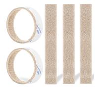 Felt Strips 10Pieces Pack 1"x 6" Self Adhesive Beige Furniture Felt Strips Anti Scratch Heavy Duty 5mm Thick Floor Protector for Rocking Chair for Hardwood Floor