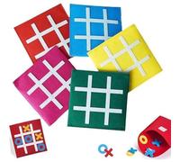 Felt Tic Tac Toe Game, Interesting Noughts and Crosses Game, Board Games for Educational,Two Types of Gameplay, Tic Tac Toe Strategic Board Games for Boys, Funny Gifts for Party, Birthday (12PCS)