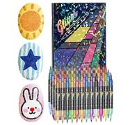 Felt Tip Pens for Drawing | Glitter Pens with Double Tip | Markers for Adult Colouring Books, for School, Classroom, Home, Nursery, Journaling, Scrapbooking, Sketching and Illustrations