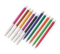 Felt Tip Pens, MULTICOLOUR, Fibre Fine Point, Pack of 10, Colouring Drawing Pens, Write Sketch Mark Draw, School Office Home Use, iVAIDEX Black Ball Pen