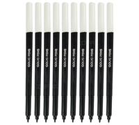 Felt Tips Colouring Pens, BLACK, PACK - 10 Pens, Ideal for Everyone Use in School Office Home, Draw Sketch Mark Colour Write, iZOFAX Black Ball Pen