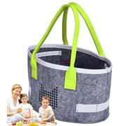 Felt Tote Bag For Women Oval Felt Carrying Cosmetic Tote Case