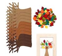 Felt Tree Craft Set - 96 Pieces DIY Autumn Leaves Set, Interactive Learning Decoration Board for Children, Reusable Creative Activity for Hanging on the Wall | For Classroom Teaching