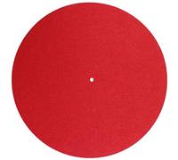 Felt Turntable Platter Mat LP Slip Mat Audiophile 3mm thick Slipmat for LP Vinyl Record (Red)