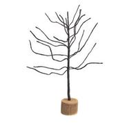 Felt Twiggy Tree Ornament With Wooden Base 40Cm - Grey Felt