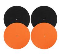 Felt Vinyl Record Player Pad Slipmat 4pcs 12 Inch Anti Static | Minimizes Stylus Skip, Uniform Delicate Texture, Reduces Static Buildup, Nonslip Surface, for Studios