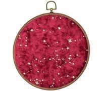 Felt Wall Hanging Brooch & Earring Display Stand - Enamel Pin & Necklace Holder with Stars - Canvas/Leather Embroidery Hoop
