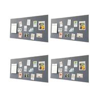 Felt Wall Sticker Self-Adhesive Works Display Photo Bulletin Board Color Sound-Absorbing Panel for School Home Office(Grey 4PCS)