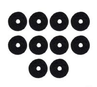 Felt Washers for Guitar Strap Buttons 10 Pack for Guitarist Essentials (Black)