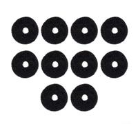 Felt Washers for Guitar Strap Buttons, 10 Pcs, 13mm Diameter, 2mm Thickness, Protective Felt Pads for Guitar Body Finish, Black and White(Black)