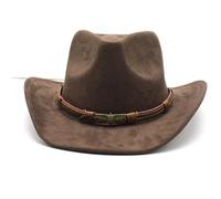 Felt Western Cowboy Hat Wide Brim Fedora Hat Classic Jazz Cap Vintage Panama Hat Casual Hat for Party Daily Wear