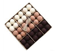 Felt Wool Ball Christmas Tree Ornaments Set with Cartoon Patterns to Create Festive Holiday Atmosphere (Style B)