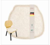 Feltd. Felt Seat Cushion Suitable for IKEA Skalsta Wood and Plastic Shell Comfort Including Non-Slip Coating Many Colours Sustainable Fair and Made in Cologne (Cotton/Wood Veneer Bowl)