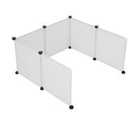 FELTECHELECTR 1 Set Litter Box Splash Guard: Pee Shields for Dogs Potty Tray - Plastic Fence Urine Guard High Wall for Indoor Cat Puppy Training Pad Tray White