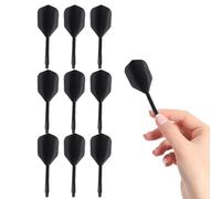FELTECHELECTR 10 Pcs Integrated Dart Shafts Plastic Screw Thread Flights | Precision Moulded Wings Maintain a 90-degree Angle, Reinforced Cone, Lightweight Design, Easy Installation