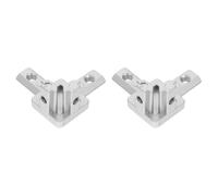 FELTECHELECTR 10 Sets 3-Way End Bracket 3-Way Corner Connector Zinc Alloy Silver Practical Simple to Use for 3D Printers and 3D Carvers Compatible with European Standard 2020-series Aluminum