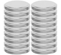 FELTECHELECTR 100Pcs 66Mm Silver Tinplate Mason Jar Lids Leakproof Regular Mouth Canning Jar Screw Caps for Jam Spice and Food Storage Reusable Airtight Covers for Kitchen Use