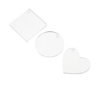 FELTECHELECTR 100pcs Acrylic Blank Keychains Key Pendant for Crafting and Decoration Reusable Easy to Use Small Key Pendant Suitable for Photographic and Scenic Area