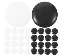 FELTECHELECTR 100pcs Resin Go Chess Pieces Craft Game Stones for Go Board Game Accessories Compact Black and White for Educational Play and Holiday Fun