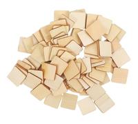 FELTECHELECTR 100pcs Unfinished Wood Pieces Square Shape Board Natural Wood Cutouts for Crafts DIY Painting General Crafting House Decorative Ideas for Families and Friends