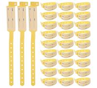 FELTECHELECTR 100pcs Yellow Medical Id Wristbands for Adults - Disposable Hospital Identification Bracelets for Patient Nursing and Emergency Use