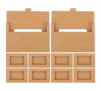 FELTECHELECTR 10pcs Kraft Paper Postcard Boxes Envelop Paper Boxes 6.29x4.13x0.20in Lightweight Convenient to Store Simple Elegant Design for Letters and Statements