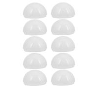 FELTECHELECTR 10Pcs LED Vanity Light Globe Replacement Covers Half Sphere PC Lampshade for Makeup Mirror Soft Diffused Lighting Fixture Bathroom Bedroom Wall Sconce