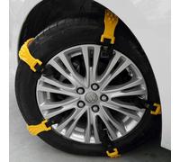 FELTECHELECTR 10pcs Rubber Anti-skid Chains for Car Tires, No Hurt to Tire with Stability When Climbing, Suitable for Muddy Road and Snowfield Driving