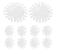 FELTECHELECTR 10pcs Sunflower Shaped Nail Polish Display Boards Made of Sturdy Hard Acrylic 20 False Nail Tips Each for Displaying Colour and Designs in Salon or Personal Use