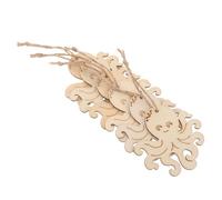 FELTECHELECTR 10pcs Unpainted Octopus Wooden Cutouts Rustic Wood Slices for DIY Crafts and Sign Making, Khaki Raw Wood Tags Showcasing Natural Charm, for Art and Craft Projects