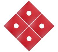 FELTECHELECTR 12-inch Vinyl Record Outer Sleeves 4pcs Red 350gsm Kraft Paper Protective Covers with Hole for Vinyl Album Storage and Collection